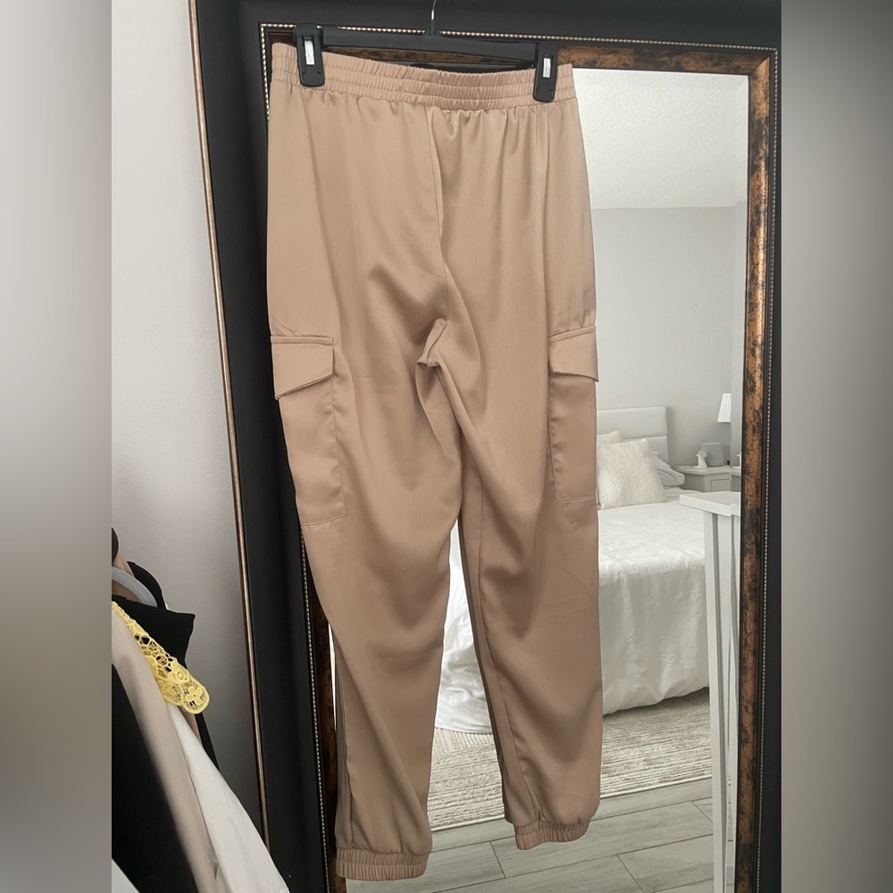 Blashe Silk Beige Joggers View 3